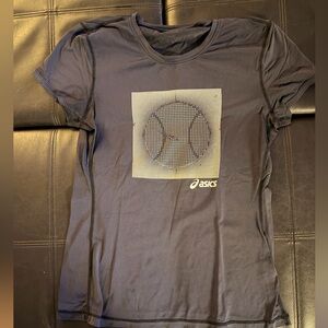 Asics Charcoal Tee with Logo